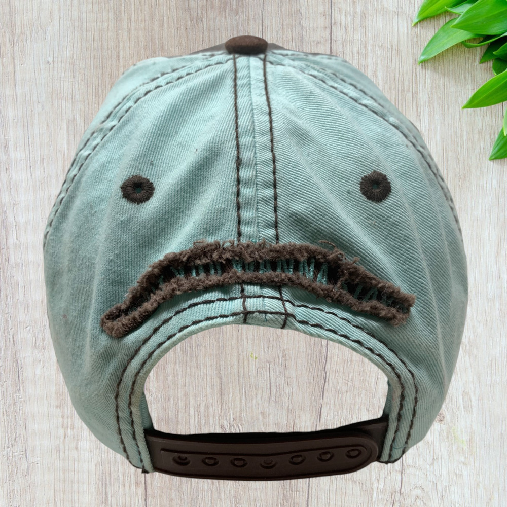 Jason Aldean Autographed Distressed Patch Hat Cap Blue Brown Floral Snapback - Picture 3 of 11